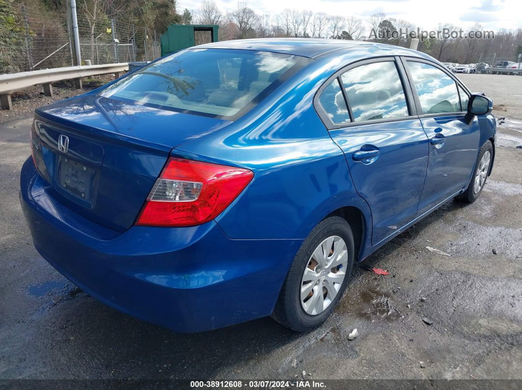 2012 Honda Civic Lx Blue vin: 2HGFB2F53CH533156