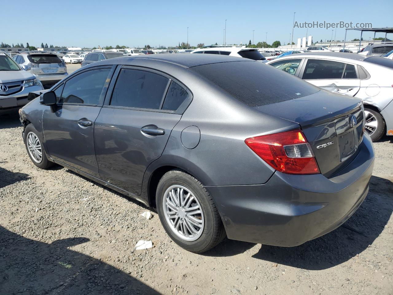 2012 Honda Civic Lx Gray vin: 2HGFB2F53CH563564