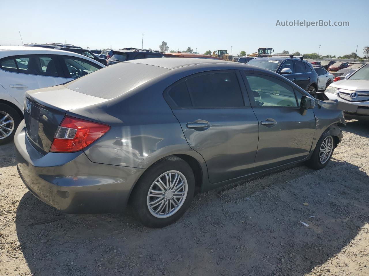 2012 Honda Civic Lx Gray vin: 2HGFB2F53CH563564