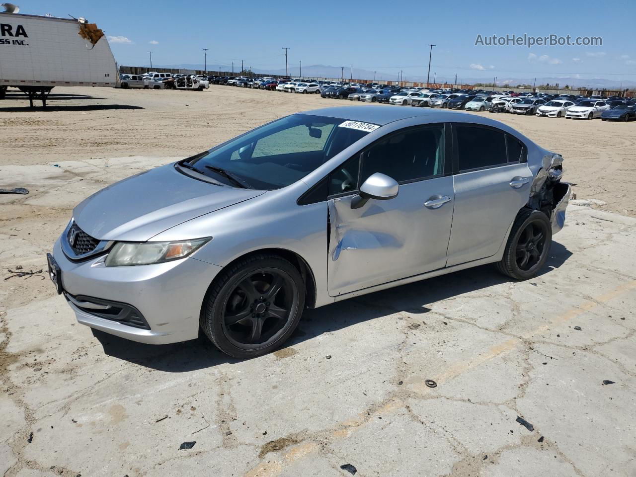 2013 Honda Civic Lx Silver vin: 2HGFB2F53DH528718