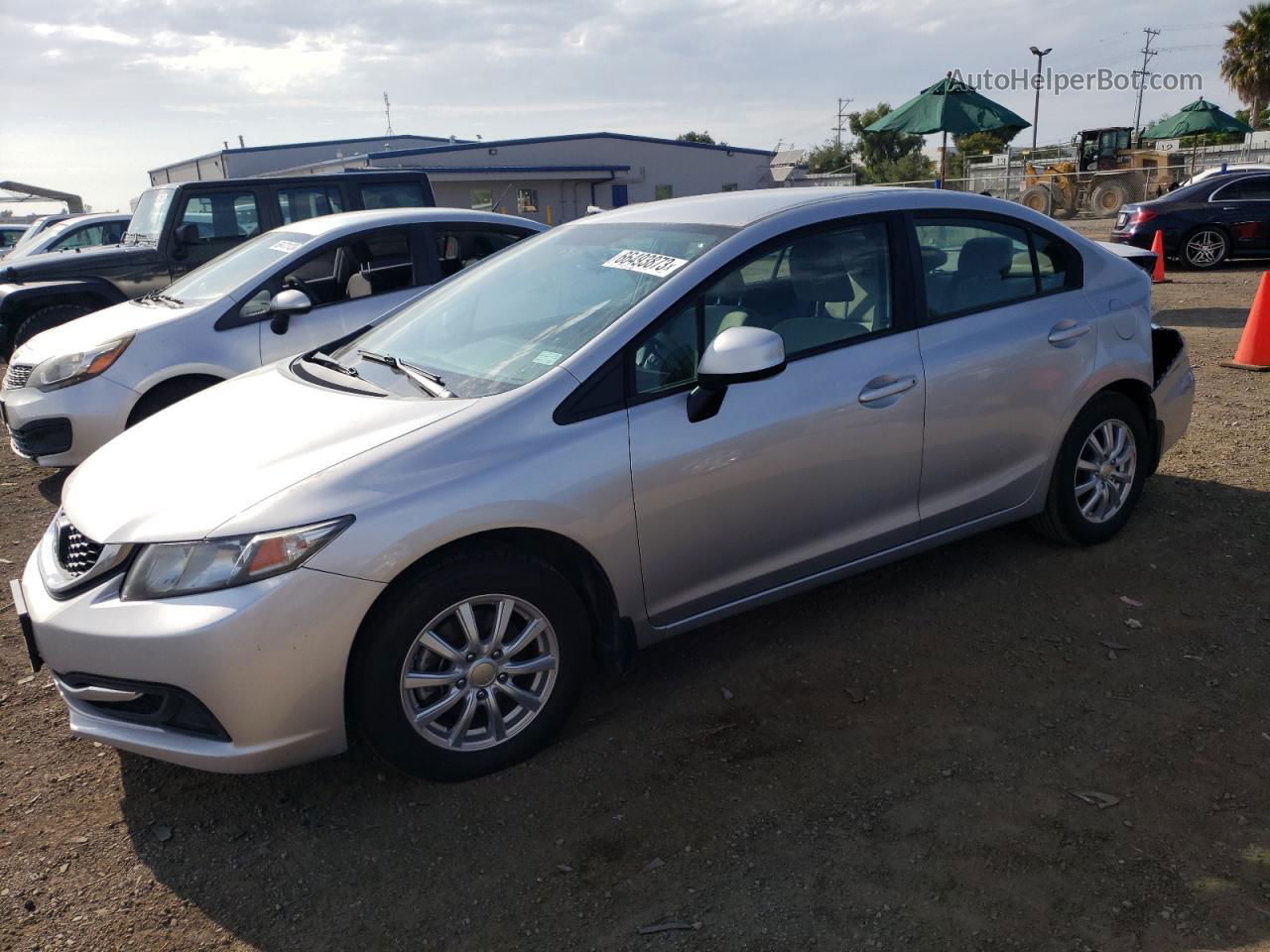 2013 Honda Civic Lx Silver vin: 2HGFB2F53DH560715