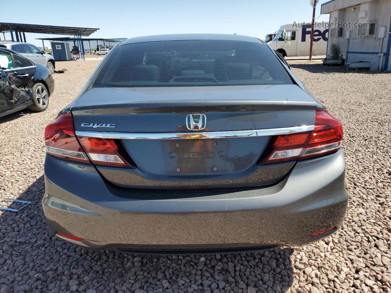 2013 Honda Civic Lx Gray vin: 2HGFB2F53DH565459