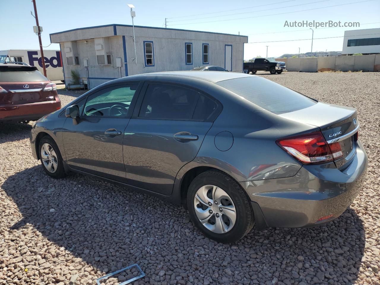 2013 Honda Civic Lx Gray vin: 2HGFB2F53DH565459