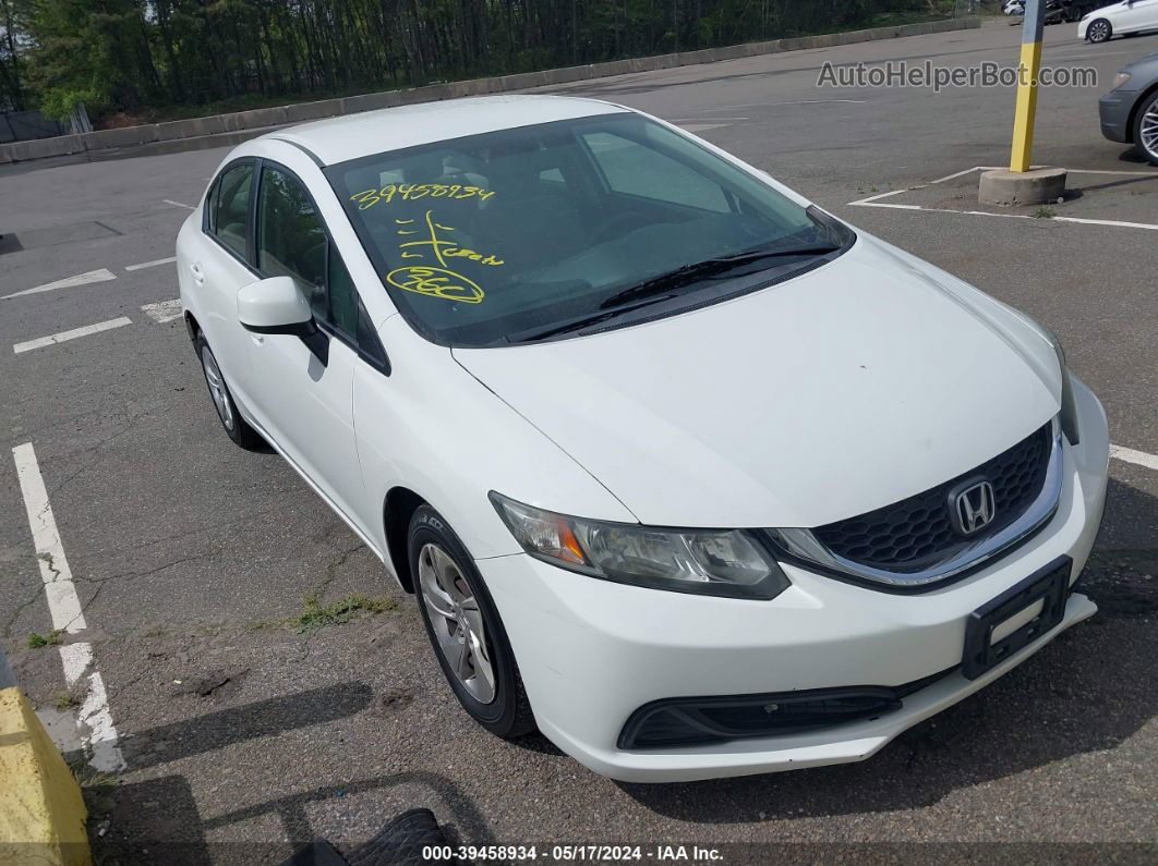 2013 Honda Civic Lx White vin: 2HGFB2F53DH578096