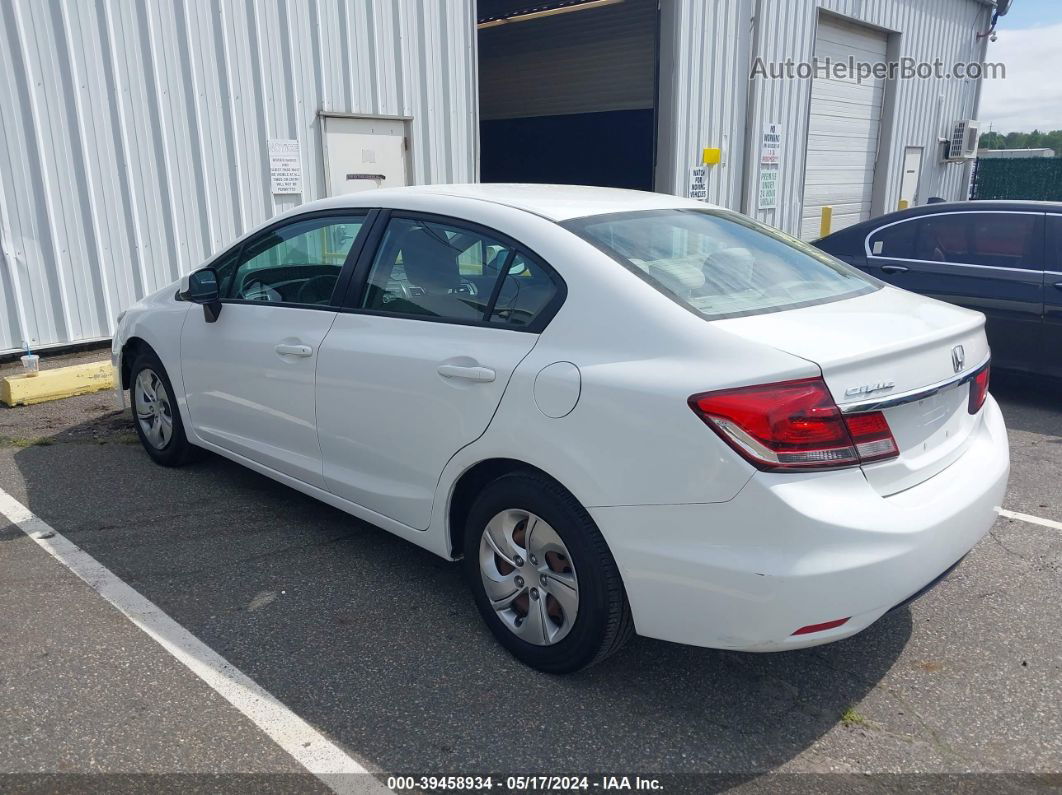 2013 Honda Civic Lx White vin: 2HGFB2F53DH578096