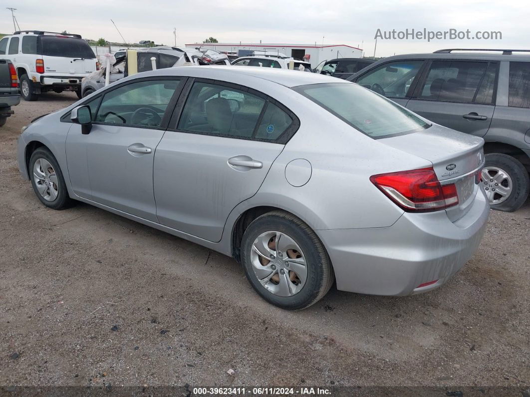 2013 Honda Civic Lx Silver vin: 2HGFB2F53DH588756