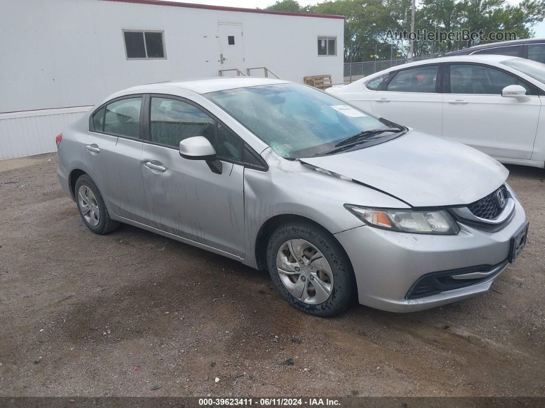 2013 Honda Civic Lx Silver vin: 2HGFB2F53DH588756