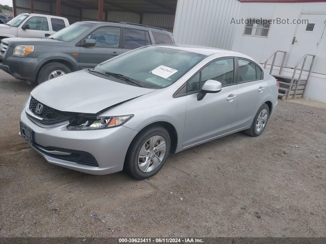 2013 Honda Civic Lx Silver vin: 2HGFB2F53DH588756