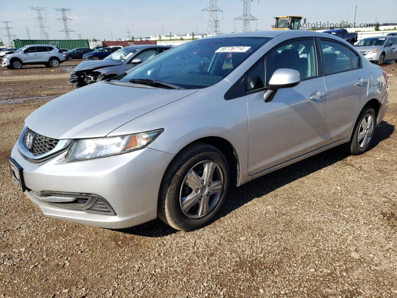 2013 Honda Civic Lx Silver vin: 2HGFB2F53DH591799