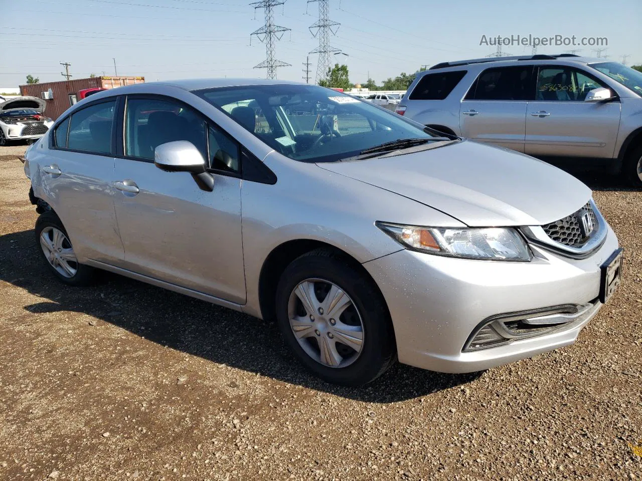 2013 Honda Civic Lx Silver vin: 2HGFB2F53DH591799