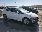 2013 Honda Civic Lx White vin: 2HGFB2F53DH601330