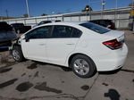 2013 Honda Civic Lx White vin: 2HGFB2F53DH601330