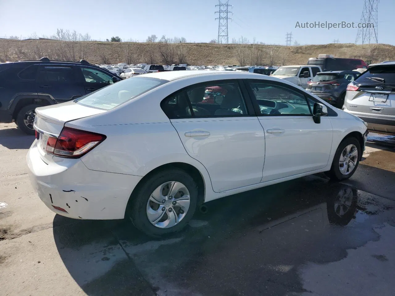 2013 Honda Civic Lx Белый vin: 2HGFB2F53DH601330