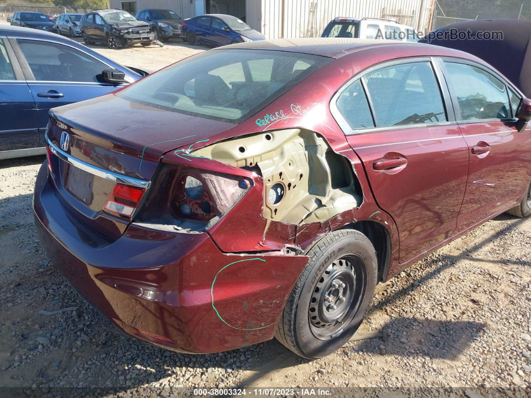 2014 Honda Civic Sedan Lx Burgundy vin: 2HGFB2F53EH516263