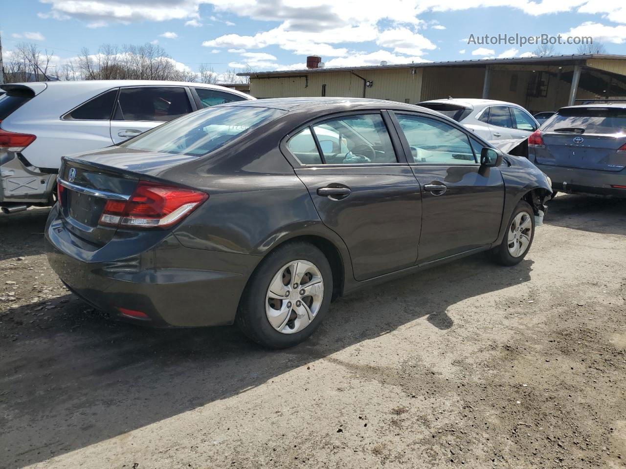 2014 Honda Civic Lx Brown vin: 2HGFB2F53EH517896