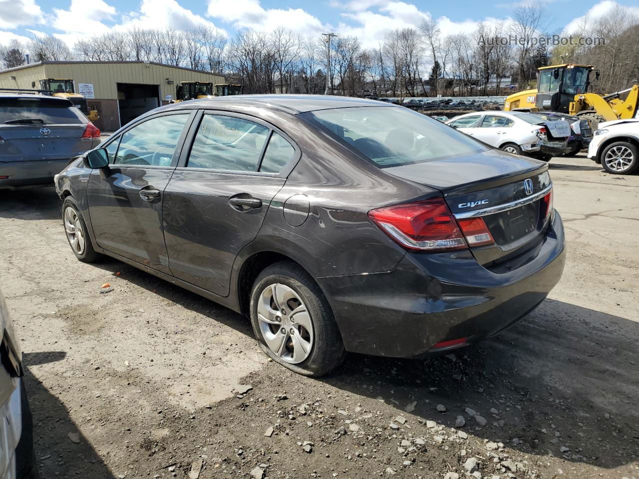 2014 Honda Civic Lx Brown vin: 2HGFB2F53EH517896