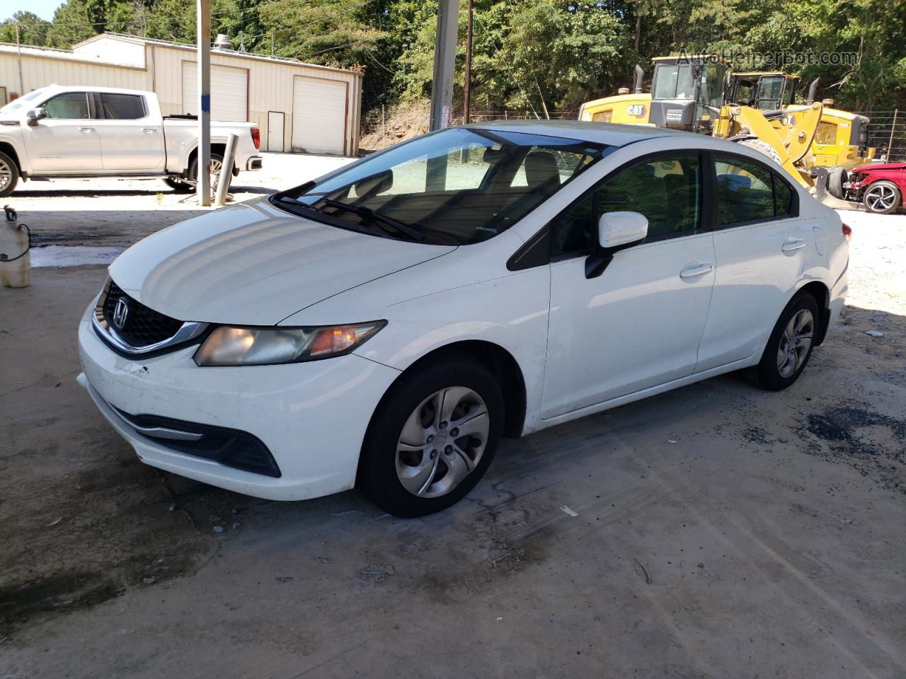 2014 Honda Civic Lx White vin: 2HGFB2F53EH547240