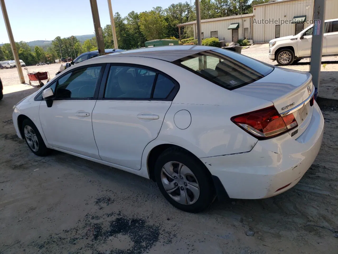 2014 Honda Civic Lx White vin: 2HGFB2F53EH547240