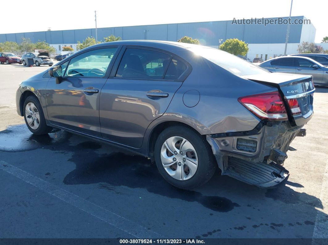 2015 Honda Civic Lx Gray vin: 2HGFB2F53FH530763