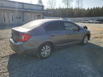 2012 Honda Civic Lx Gray vin: 2HGFB2F54CH314612