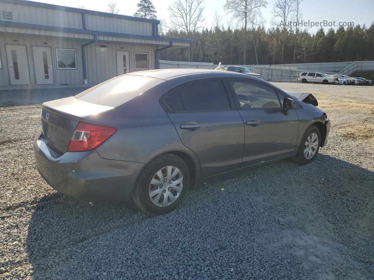 2012 Honda Civic Lx Gray vin: 2HGFB2F54CH314612