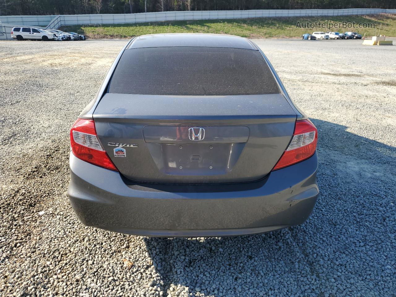 2012 Honda Civic Lx Gray vin: 2HGFB2F54CH314612