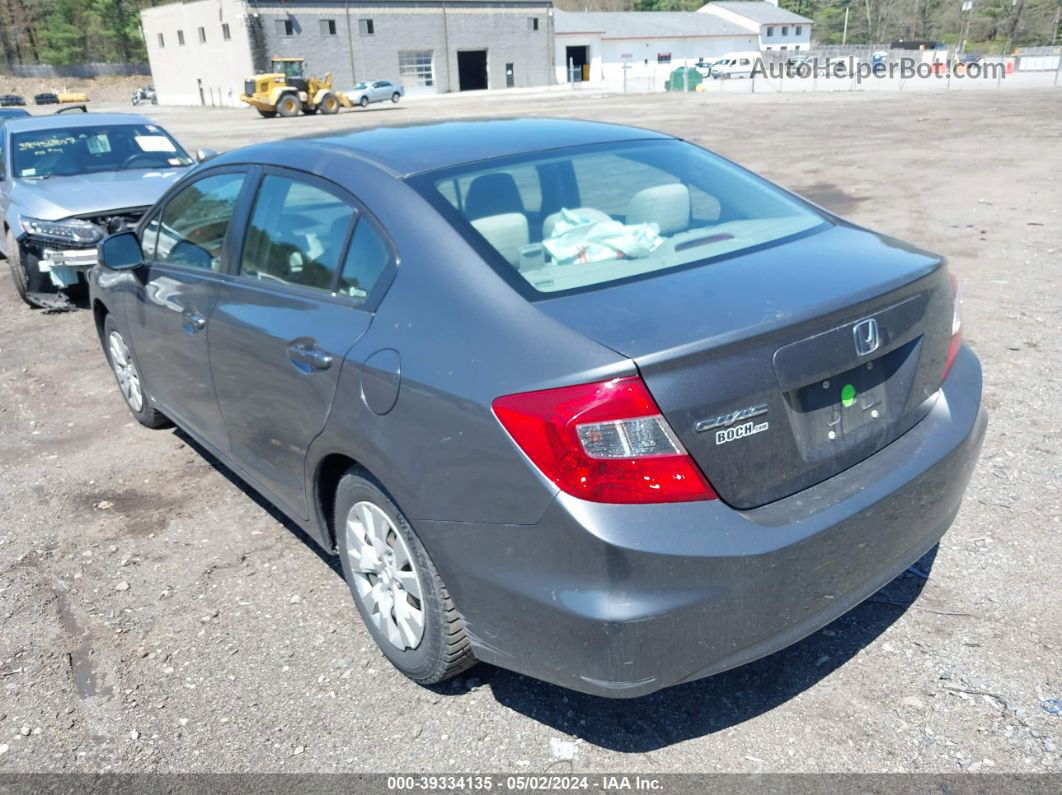 2012 Honda Civic Lx Gray vin: 2HGFB2F54CH317414