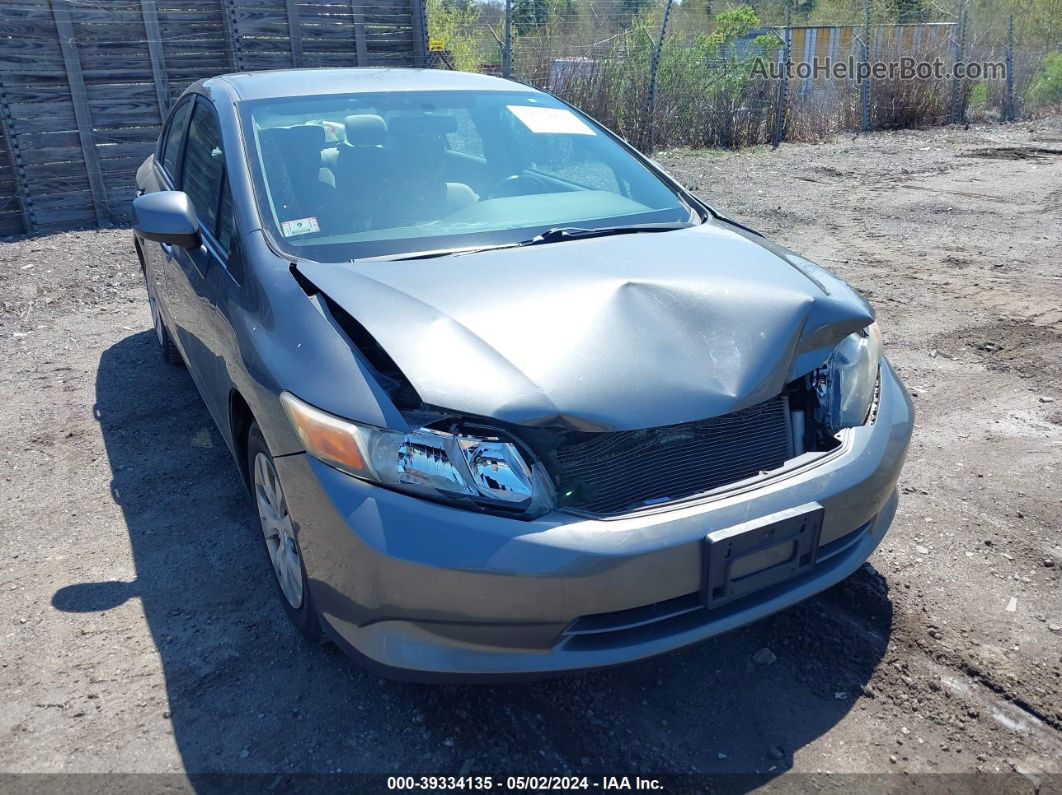 2012 Honda Civic Lx Gray vin: 2HGFB2F54CH317414