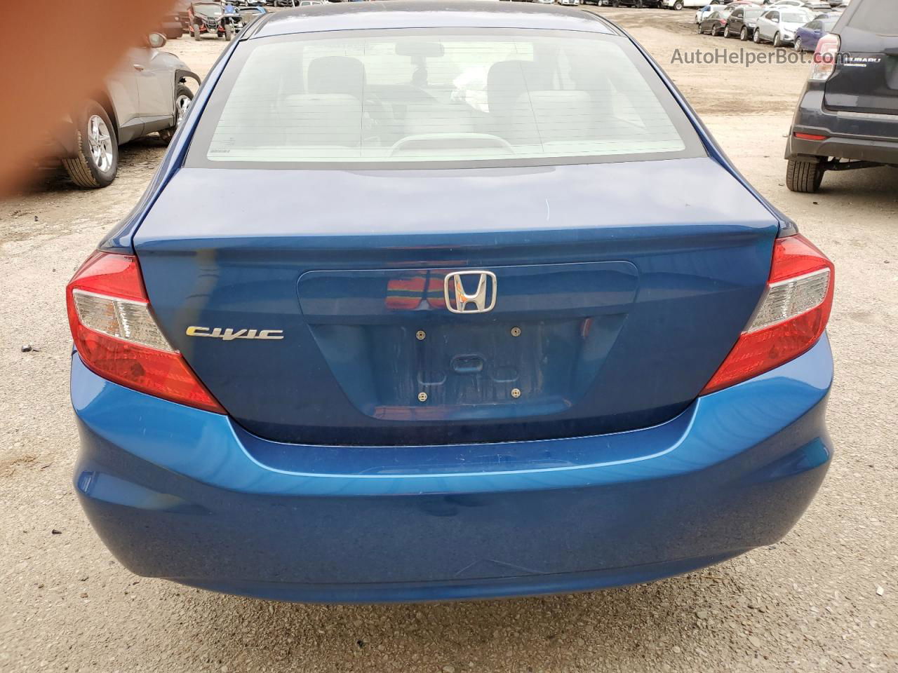 2012 Honda Civic Lx Blue vin: 2HGFB2F54CH506368