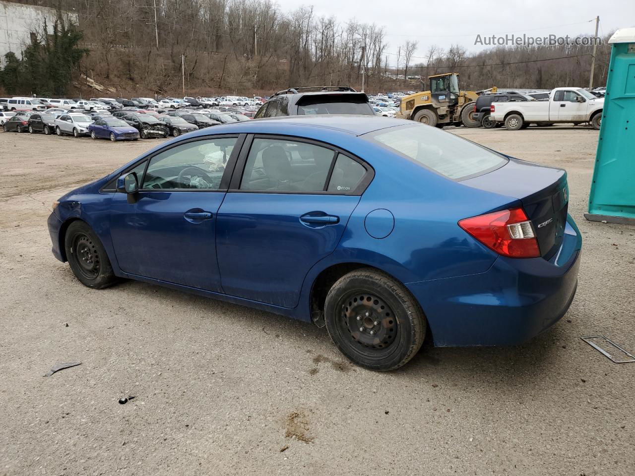 2012 Honda Civic Lx Blue vin: 2HGFB2F54CH506368