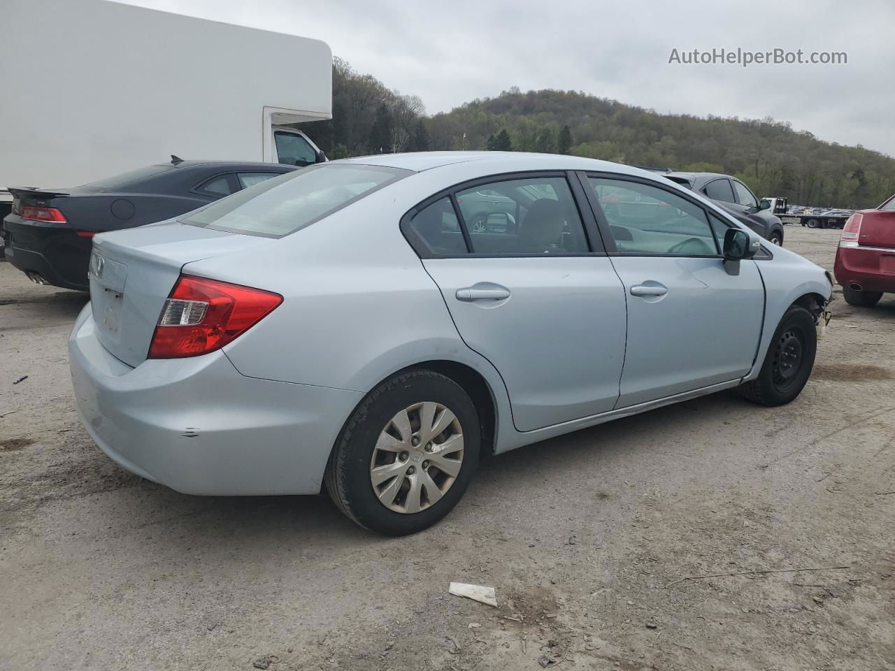 2012 Honda Civic Lx Blue vin: 2HGFB2F54CH532565