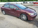 2012 Honda Civic Lx Бордовый vin: 2HGFB2F54CH572712