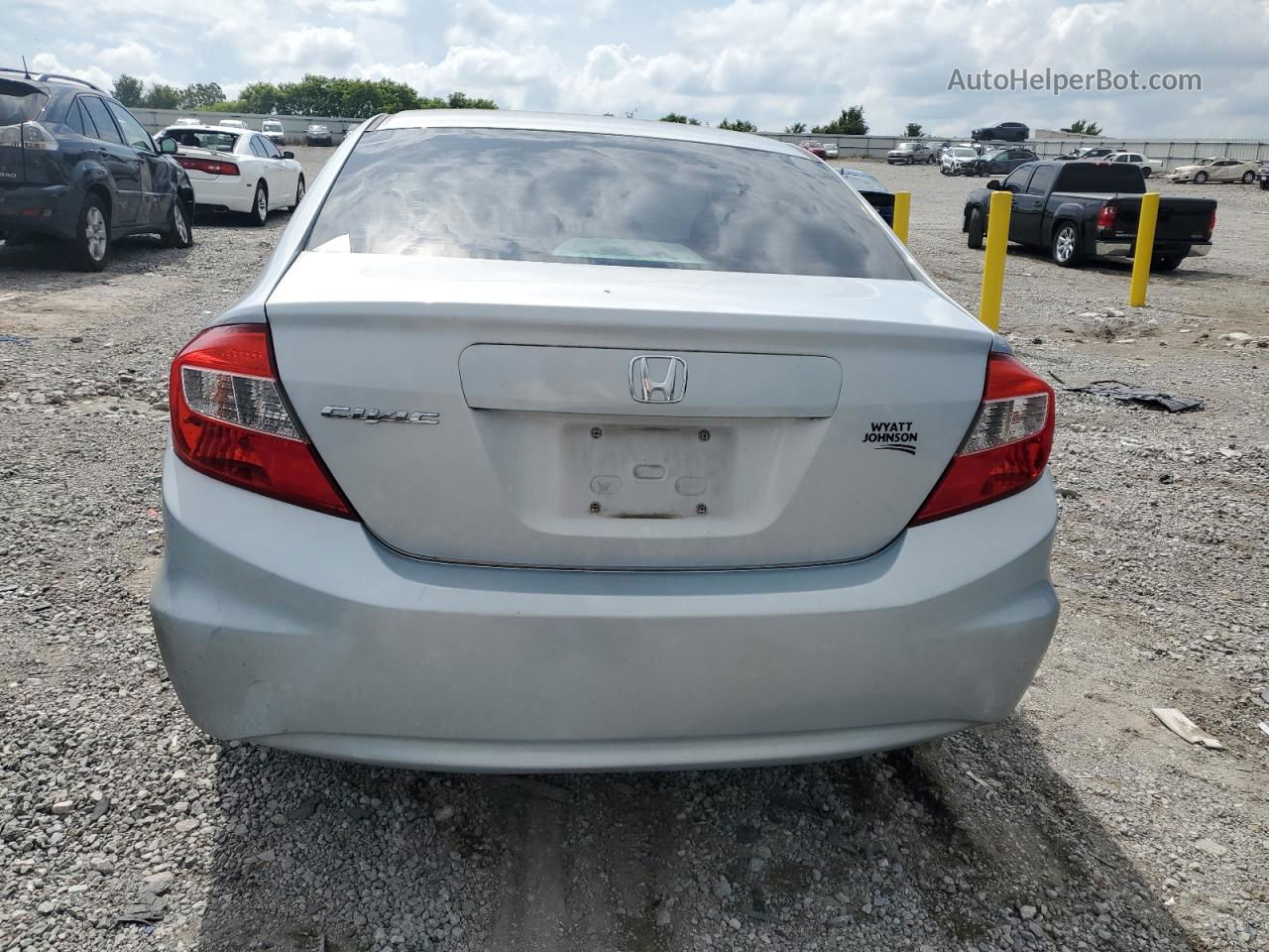 2012 Honda Civic Lx Gray vin: 2HGFB2F54CH588568