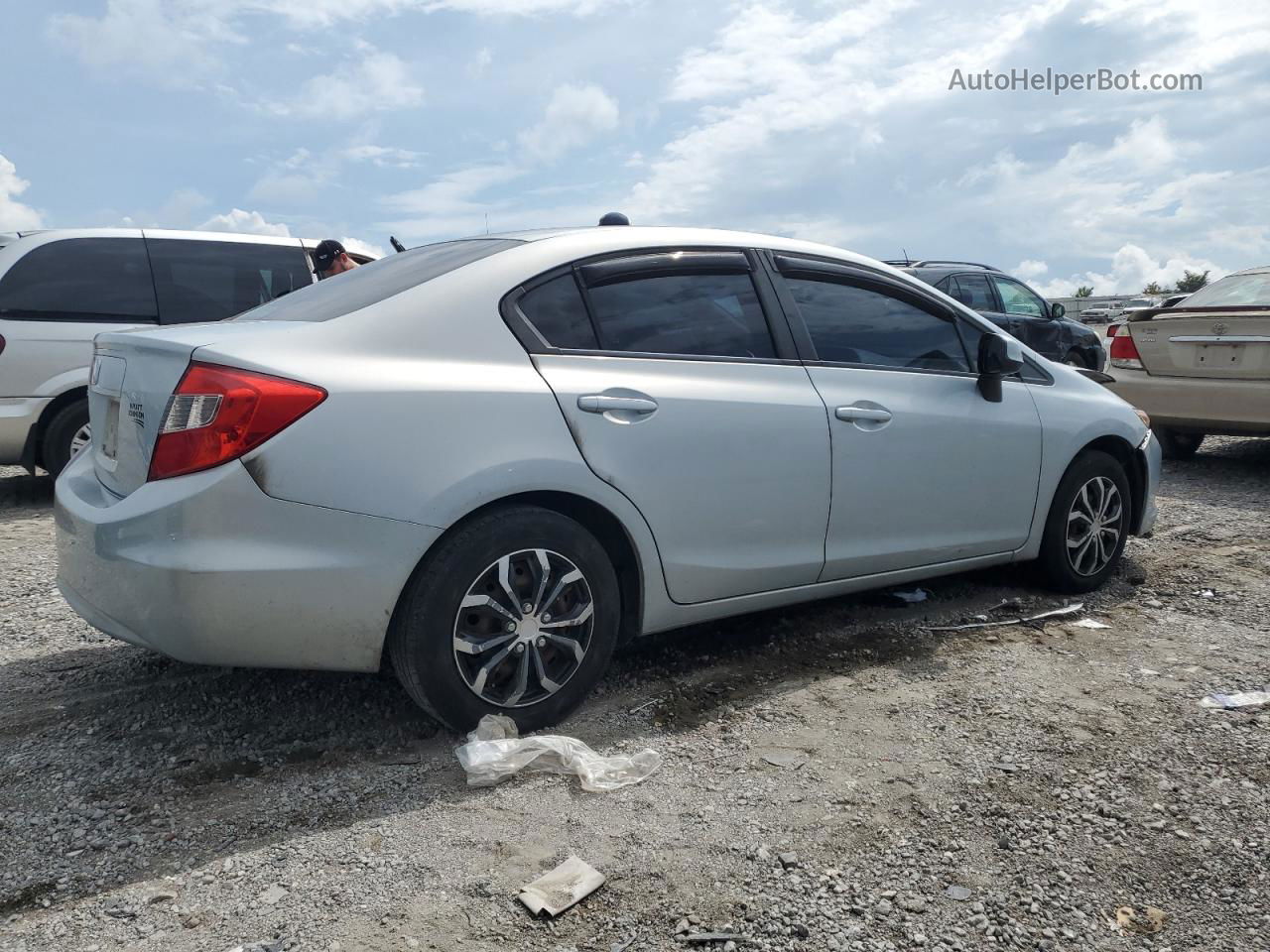 2012 Honda Civic Lx Gray vin: 2HGFB2F54CH588568