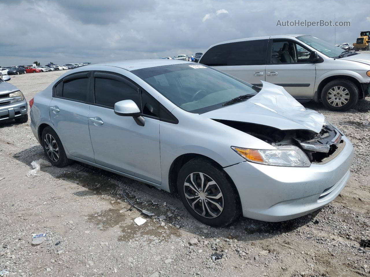 2012 Honda Civic Lx Gray vin: 2HGFB2F54CH588568