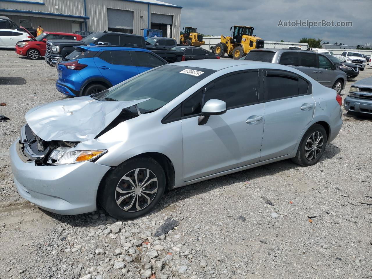 2012 Honda Civic Lx Gray vin: 2HGFB2F54CH588568