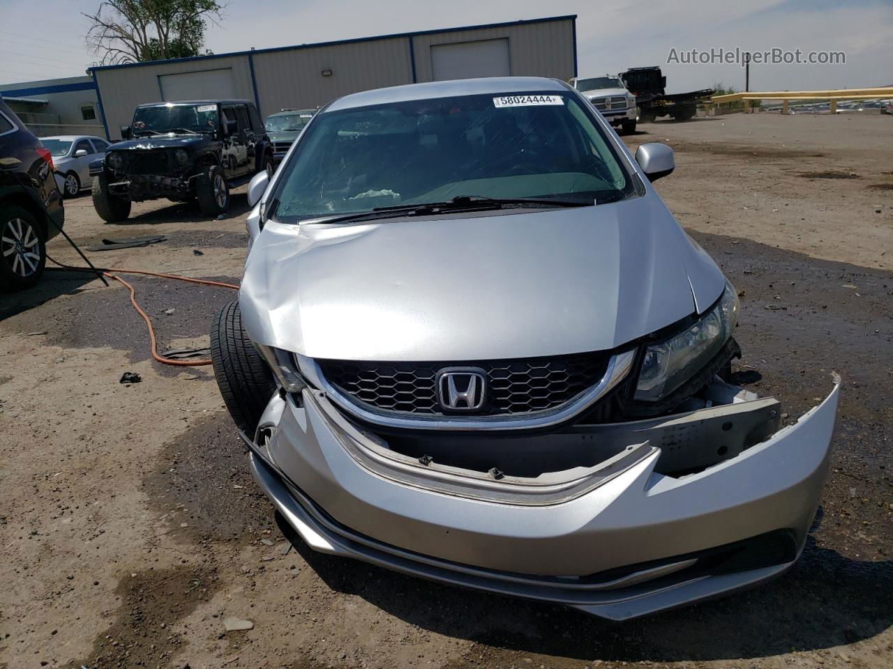 2013 Honda Civic Lx Silver vin: 2HGFB2F54DH582562