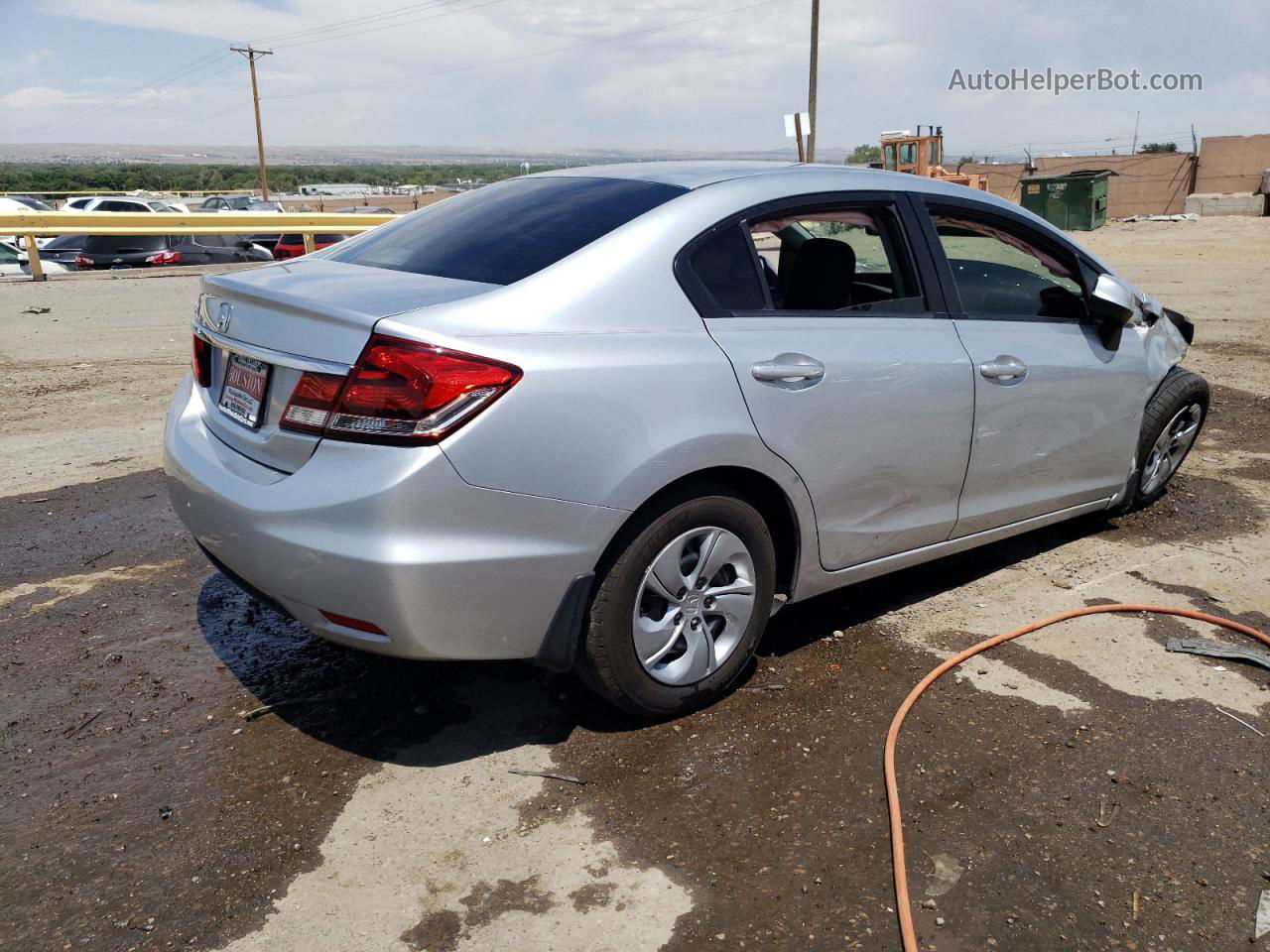 2013 Honda Civic Lx Silver vin: 2HGFB2F54DH582562