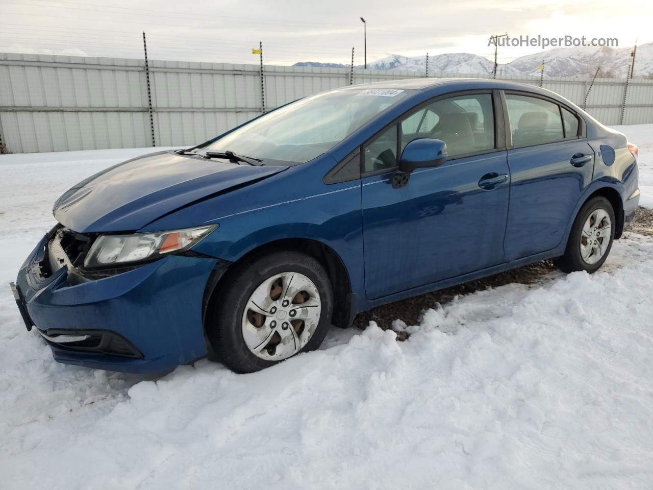 2013 Honda Civic Lx Blue vin: 2HGFB2F54DH601062