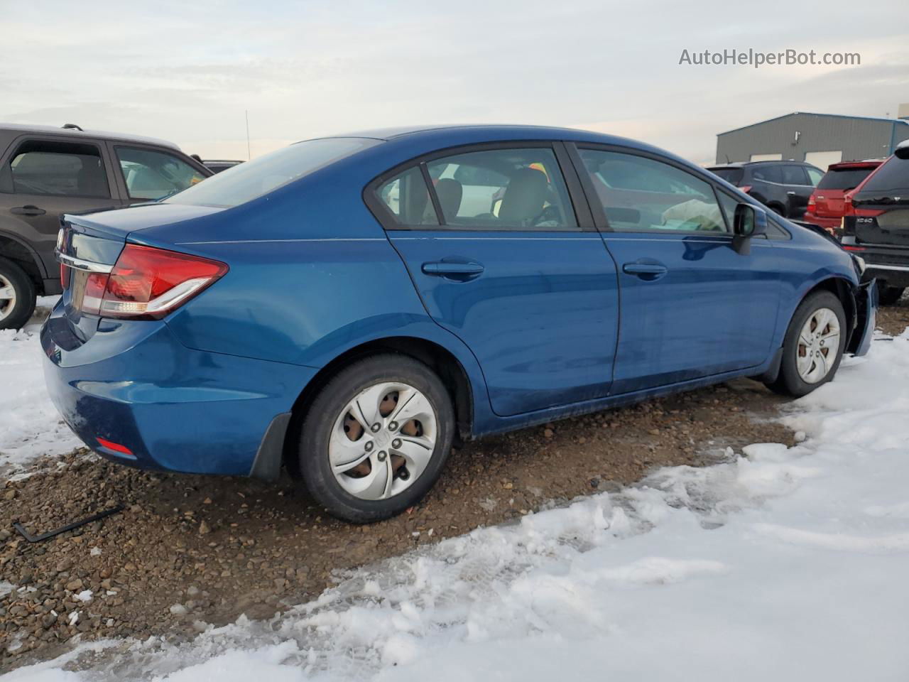 2013 Honda Civic Lx Blue vin: 2HGFB2F54DH601062