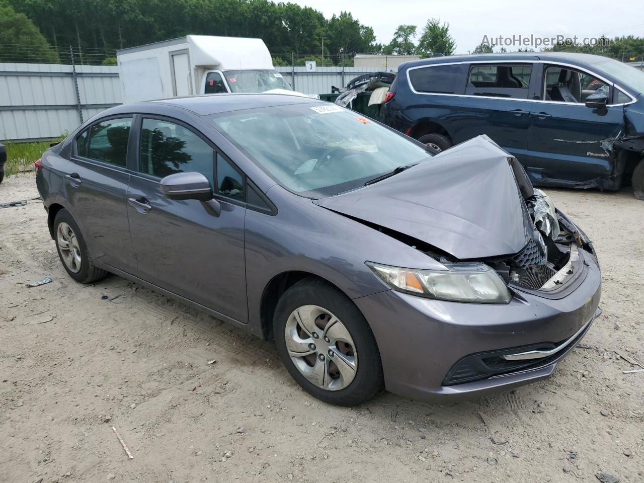 2014 Honda Civic Lx Charcoal vin: 2HGFB2F54EH502484