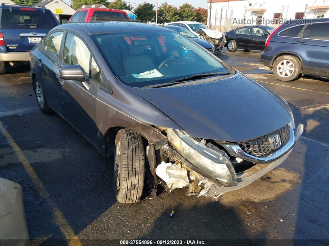 2014 Honda Civic Lx Gray vin: 2HGFB2F54EH555928