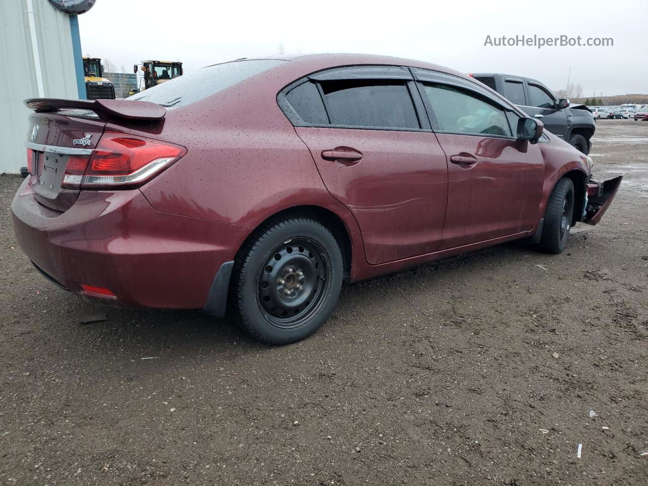 2015 Honda Civic Lx Burgundy vin: 2HGFB2F54FH029798