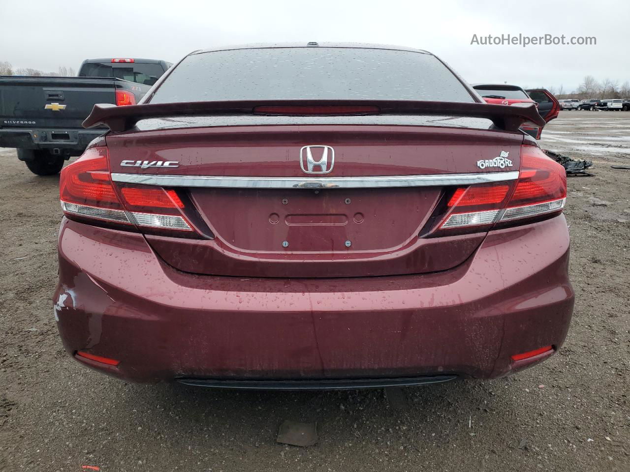 2015 Honda Civic Lx Burgundy vin: 2HGFB2F54FH029798