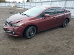 2015 Honda Civic Lx Burgundy vin: 2HGFB2F54FH029798