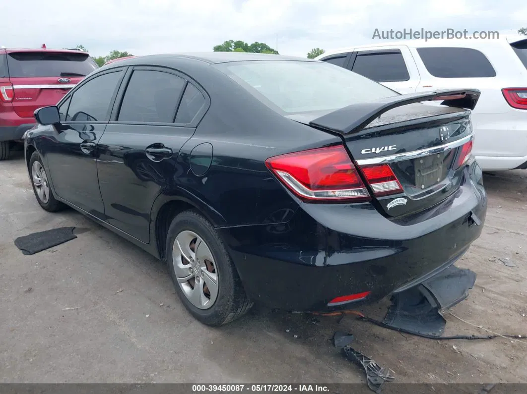 2015 Honda Civic Lx Black vin: 2HGFB2F54FH500395