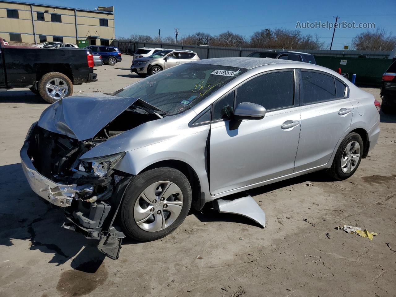 2015 Honda Civic Lx Silver vin: 2HGFB2F54FH554098