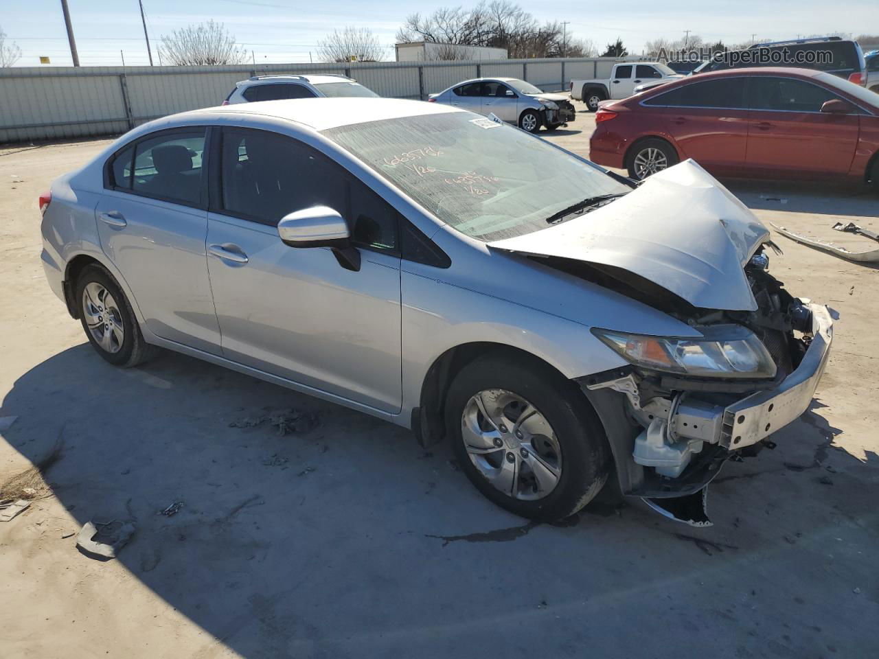 2015 Honda Civic Lx Silver vin: 2HGFB2F54FH554098