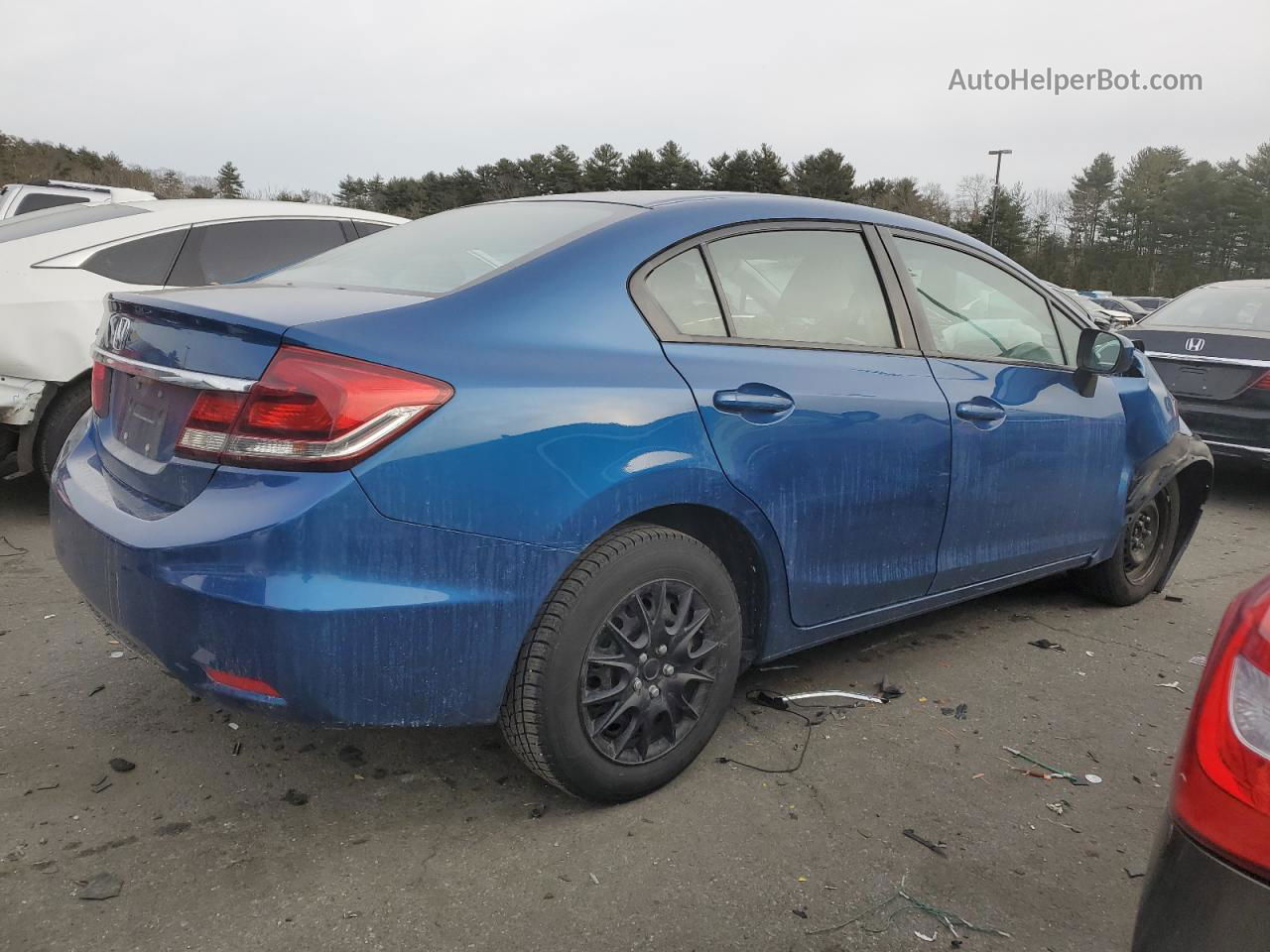 2015 Honda Civic Lx Blue vin: 2HGFB2F54FH561617