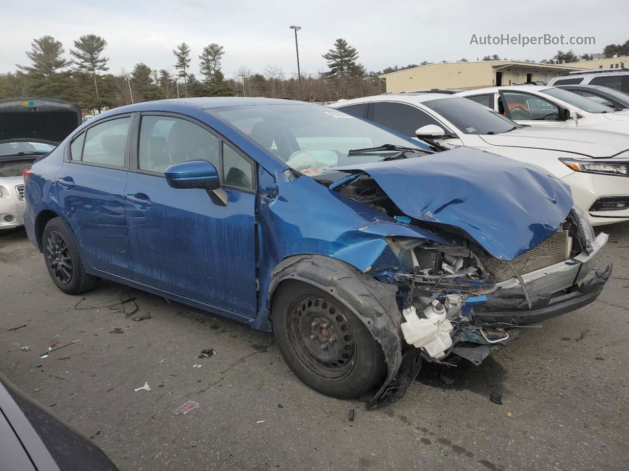 2015 Honda Civic Lx Blue vin: 2HGFB2F54FH561617